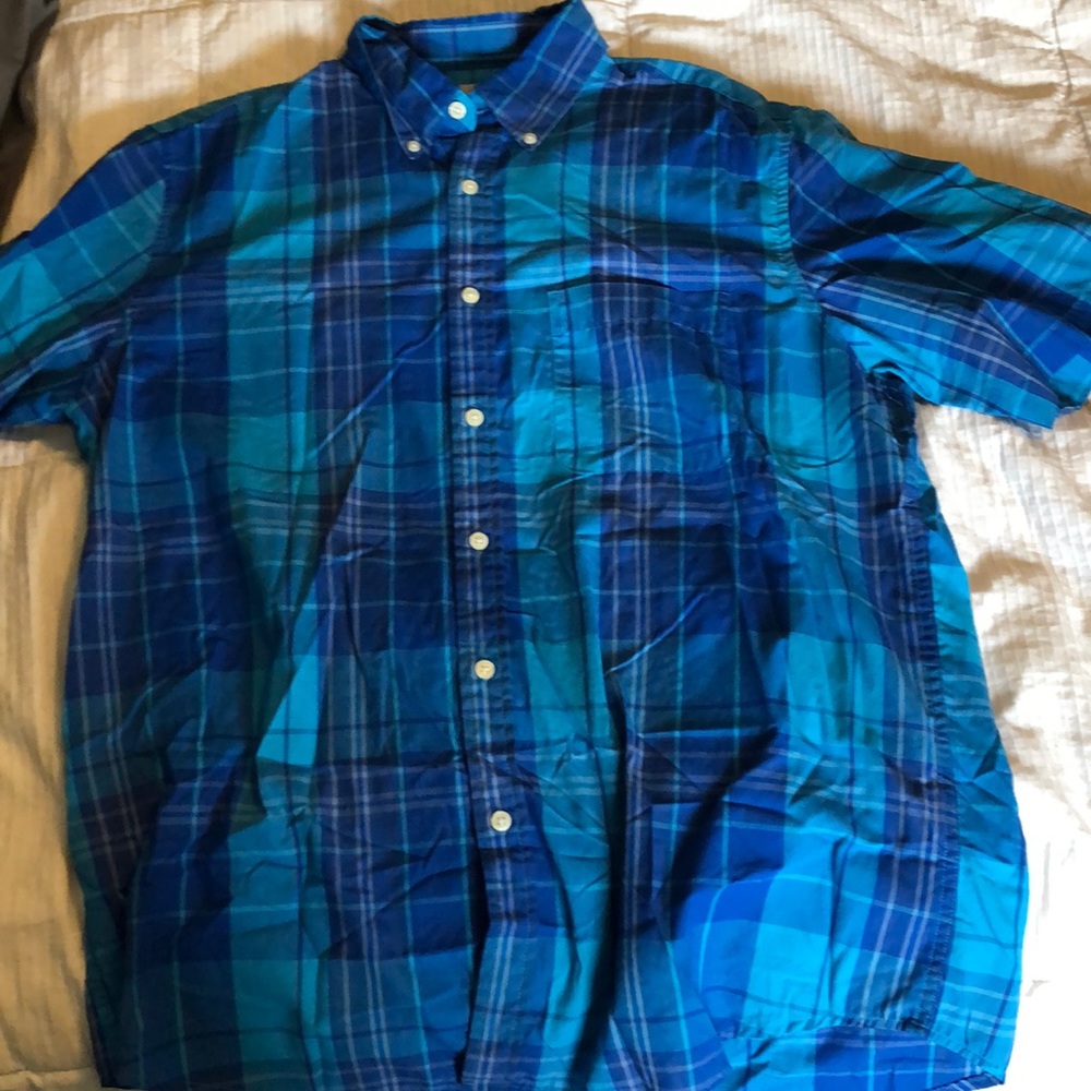 Blue Plaid Button Up